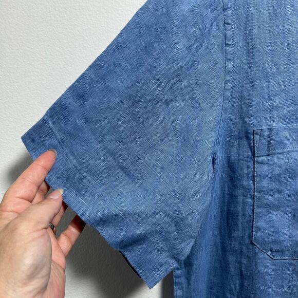 C & C California Men's 100% Linen Button Front Resort Camp Shirt M Medium NWOT - Picture 4 of 7